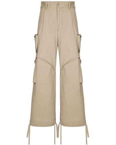 Dolce & Gabbana Wide-Leg Cargo Trousers - Natural