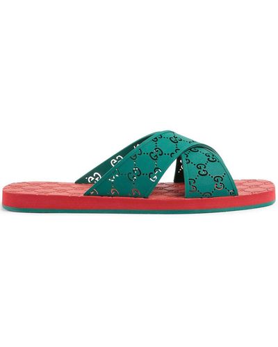 Gucci GG Slide Sandal - Green