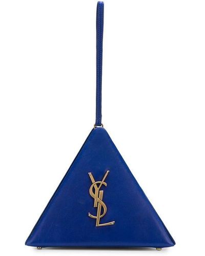 Saint Laurent Monogram Triangle Bag - Blue
