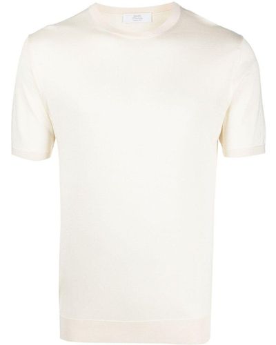 Mauro Ottaviani Round-Neck Silk T-Shirt - White