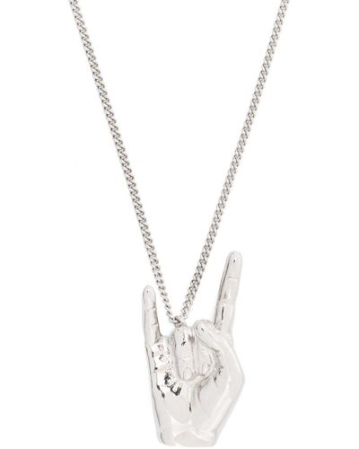 Y. Project Rock On-Pendant Necklace - White