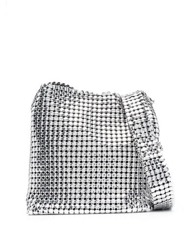 Rabanne Mini Pixel Shoulder Bag - White