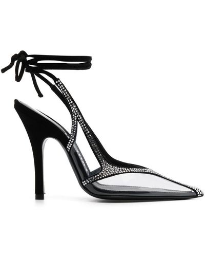 The Attico Venus 100Mm Embellished Court Shoes - Black