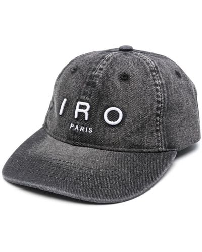 IRO Logo-Embroidered Denim Cap - Gray