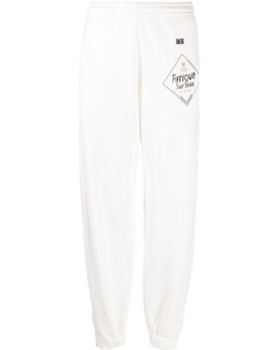 Wales Bonner Logo-Print Track Trousers - White