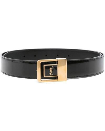 Saint Laurent La 66 Leather Belt - Black