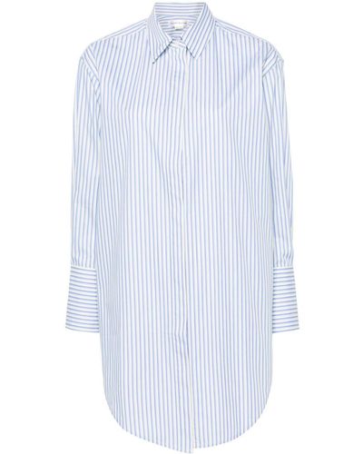 Victoria Beckham Striped Organic Cotton Shirt - White