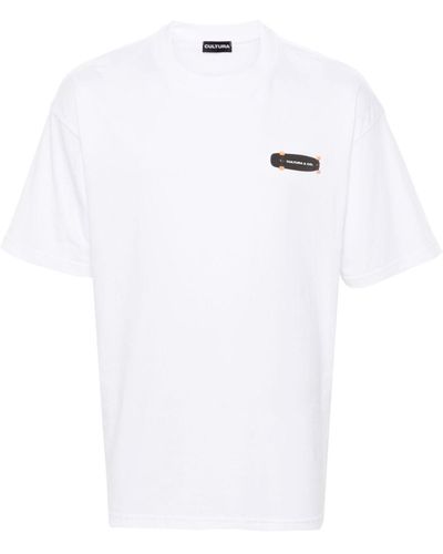 Cultura Graphic-Print Cotton T-Shirt - White
