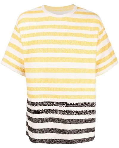 Jil Sander Textured Striped T-shirt - Natural