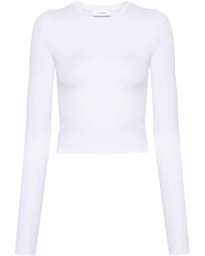 Wardrobe NYC Crew Neck Stretch-Jersey T-Shirt - White