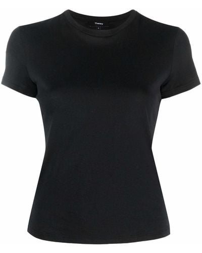Theory Short-Sleeve Pima Cotton T-Shirt - Black