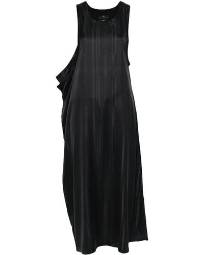 Y-3 Striped Twill Maxi Dress - Black