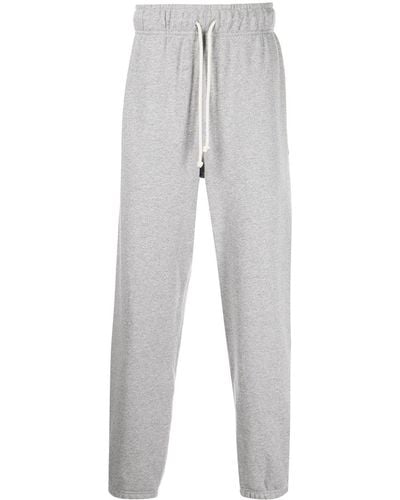 New Balance Drawstring Cotton Track Trousers - Grey