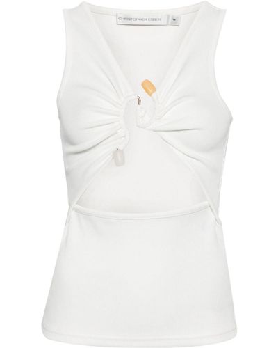 Christopher Esber Cut-Out Detailed Tank Top - White