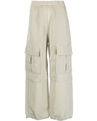 Rodebjer High-Waisted Cargo Trousers - White