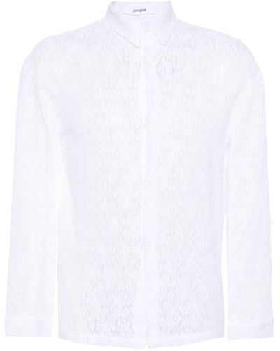 GIMAGUAS Florence Floral-Lace Shirt - White