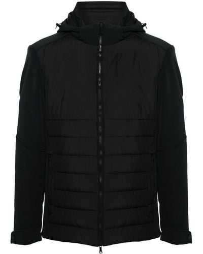 Paul & Shark Hooded Quilted Jacket - Black