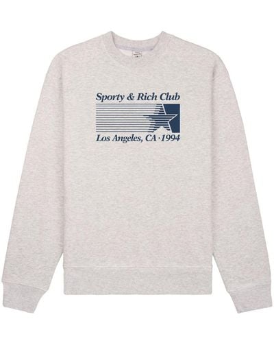 Sporty & Rich Starter Logo-print Sweatshirt - White