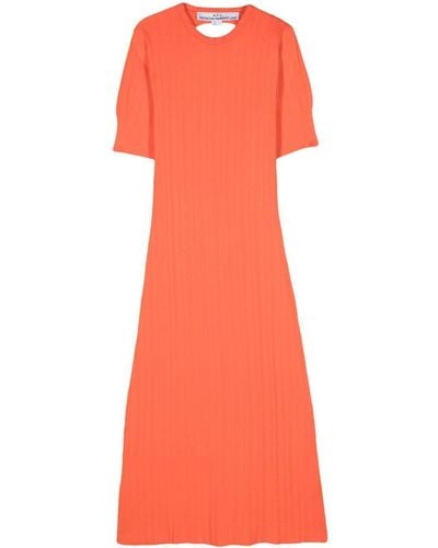 A.P.C. Open-Back Knitted Dress - Orange