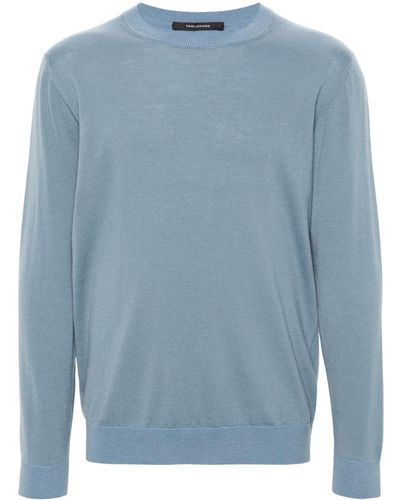Tagliatore Twin Fine-Ribbed Sweater - Blue