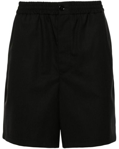 Ami Paris Interwoven Wool Shorts - Black
