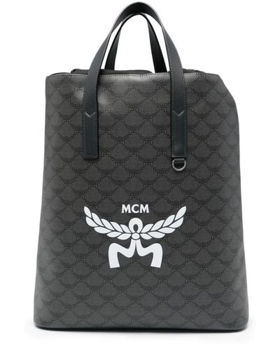 MCM Himmel Logo-Print Backpack - Black