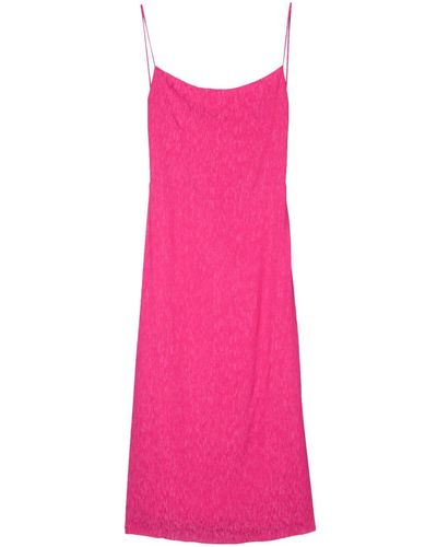 IRO Mafalda Jacquard Midi Dress - Pink