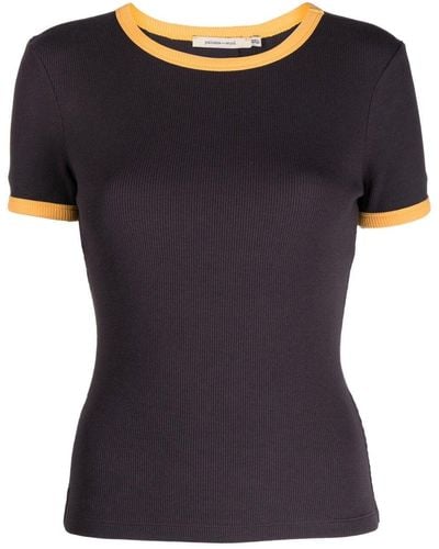 Paloma Wool Contrasting-Trim Short-Sleeved T-Shirt - Black