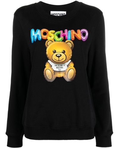 Moschino Teddy Bear Motif Sweatshirt - Black