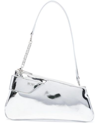 Gcds Comma Notte Leather Bag - White