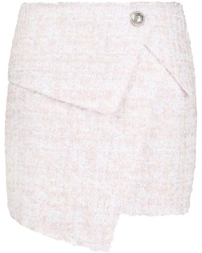 Balmain Asymmetric Bouclé Skirt - Multicolor