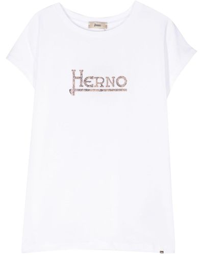 Herno Studded-Logo T-Shirt - White