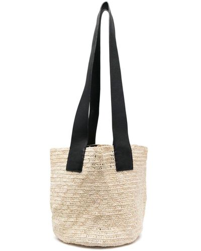 Sensi Studio Long-Handle Woven-Straw Tote Bag - Natural