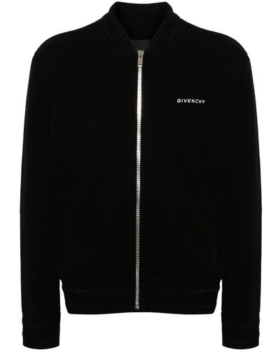 Givenchy 4G Motif Wool Bomber Jacket - Black