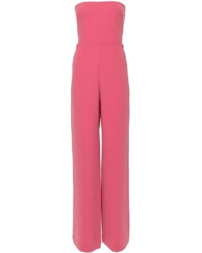 Alex Perry Strapless Wide-Leg Jumpsuit - Pink