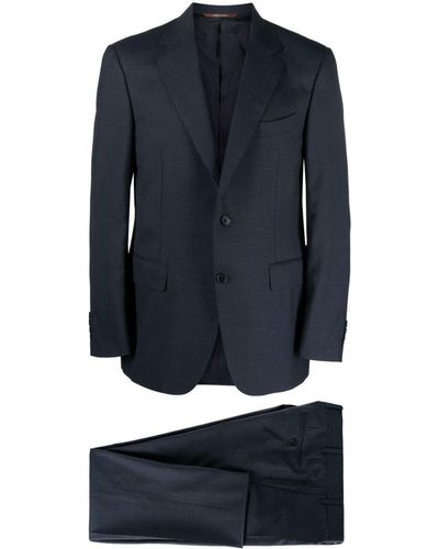 Canali Single-Breated Wool Suit - Blue