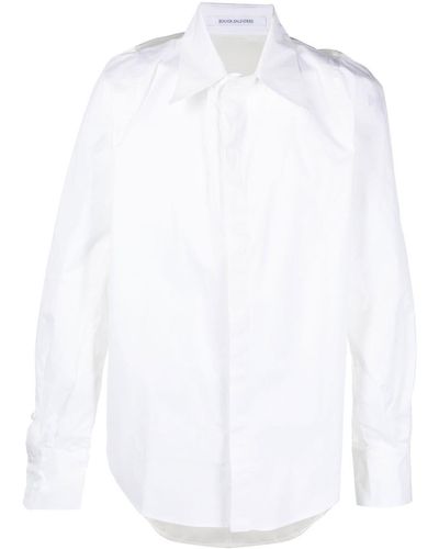 Bianca Saunders Pointed Flat Collar Shirt - White