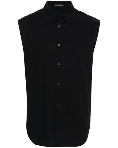 Ann Demeulemeester Sleeveless Cotton Shirt - Black