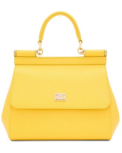 Dolce & Gabbana Small Sicily Crossbody Bag - Yellow