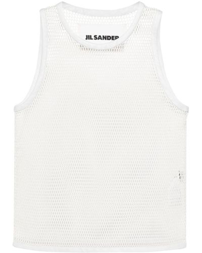 Jil Sander Open-Knit Tank Top - White