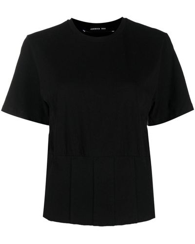 FEDERICA TOSI Paneled Short-sleeved T-shirt - Black