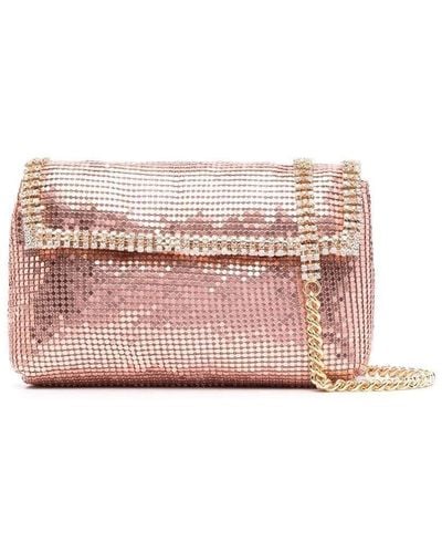 Rosantica Crystal-embellished Clutch Bag - Pink
