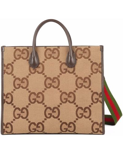 Gucci Jumbo GG Tote Bag - Brown