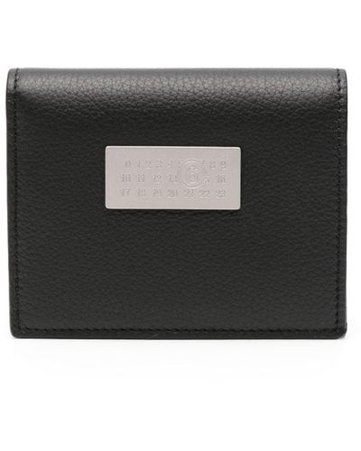 MM6 by Maison Martin Margiela Numeric Bi-Fold Leather Wallet - Black