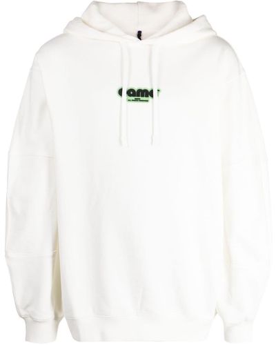 OAMC Logo-Patch Cotton Hoodie - White