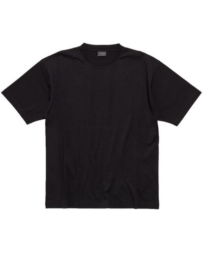 Balenciaga Logo-Print Cotton T-Shirt - Black