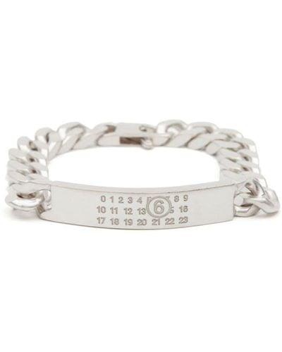 MM6 by Maison Martin Margiela Logo-Engraved Chain Bracelet - White