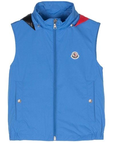 Moncler Zene Appliqué-Logo Gilet - Blue