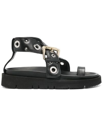 A.P.C. Studded Leather Sandals - Black