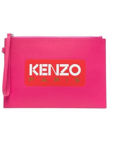 KENZO Paris Large Clutch - Pink